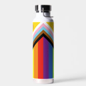 SlipperyJoe Intersex Progress Flag Regenbogen Trinkflasche (Links)