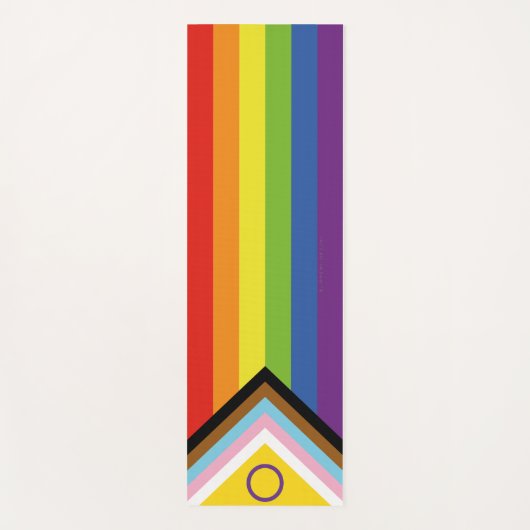 SlipperyJoe Intersex Progress Flag Regenbogen Yogamatte (Vorderseite)