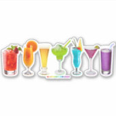 SlipperyJoe jubelt Alkoholcocktails LGBTQIA Gay Aufkleber (Vorderseite)