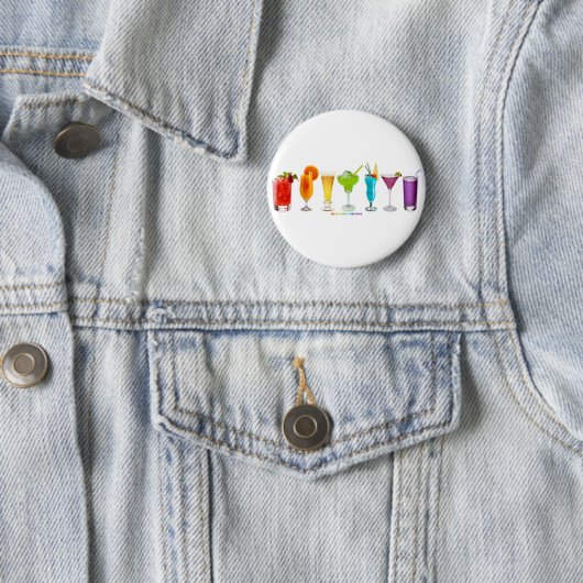 SlipperyJoe jubelt Alkoholcocktails LGBTQIA Gay Button (Beispiel)