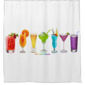 SlipperyJoe jubelt Alkoholcocktails LGBTQIA Gay Duschvorhang (Vorderseite)