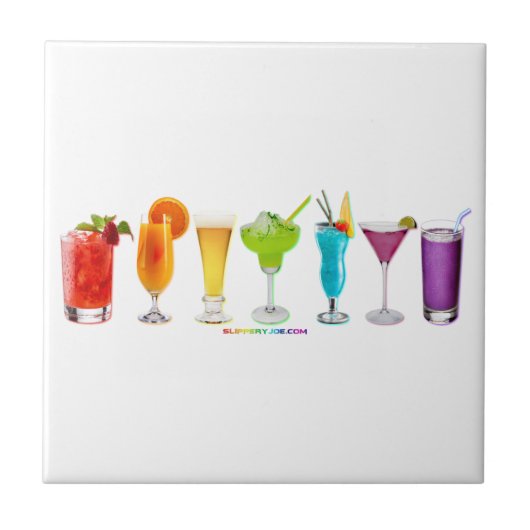 SlipperyJoe jubelt Alkoholcocktails LGBTQIA Gay Fliese (Vorderseite)