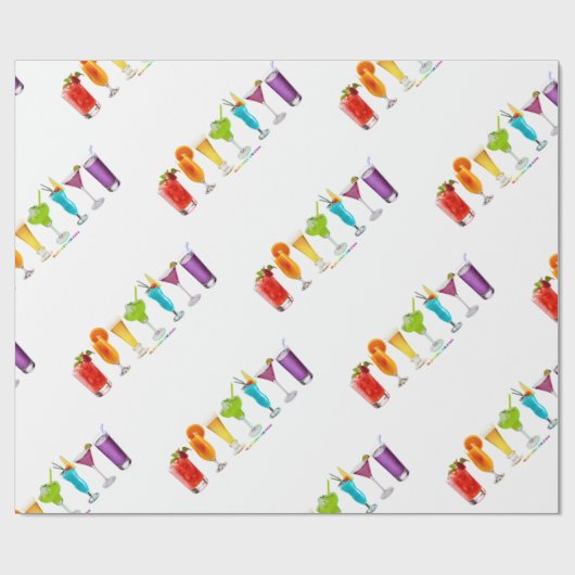 SlipperyJoe jubelt Alkoholcocktails LGBTQIA Gay Geschenkpapier (Flach)