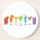 SlipperyJoe jubelt Alkoholcocktails LGBTQIA Gay Getränkeuntersetzer (Vorne)