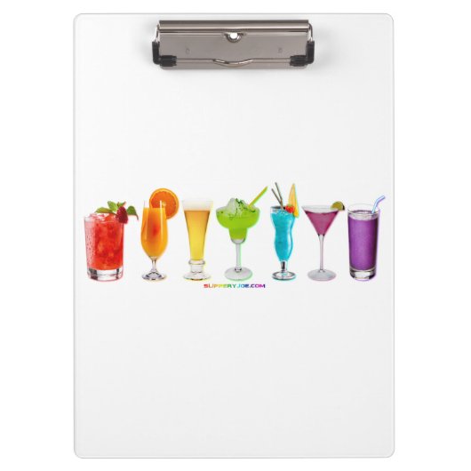 SlipperyJoe jubelt Alkoholcocktails LGBTQIA Gay Klemmbrett (Vorderseite)