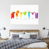 SlipperyJoe jubelt Alkoholcocktails LGBTQIA Gay Leinwanddruck (Insitu (Schlafzimmer))