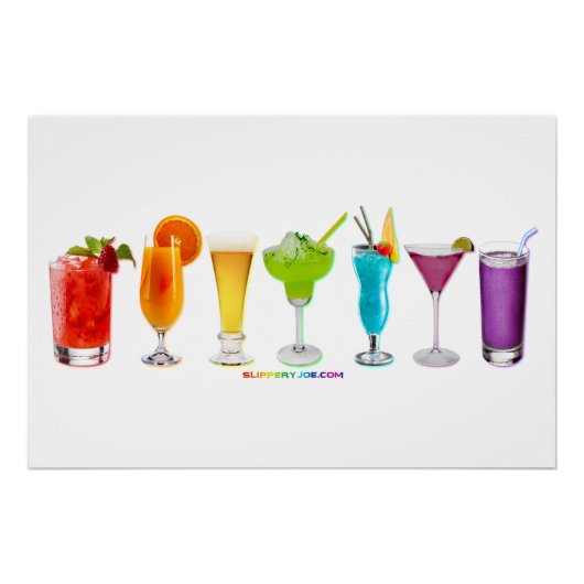SlipperyJoe jubelt Alkoholcocktails LGBTQIA Gay Poster (Vorderseite)