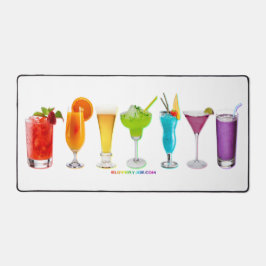 SlipperyJoe jubelt Alkoholcocktails LGBTQIA Gay Schreibtischunterlage