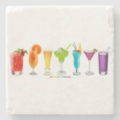 SlipperyJoe jubelt Alkoholcocktails LGBTQIA Gay Steinuntersetzer (Vorderseite)