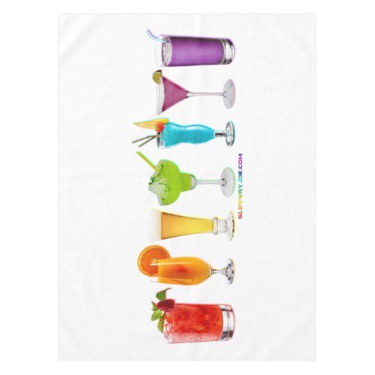 SlipperyJoe jubelt Alkoholcocktails LGBTQIA Gay Tischdecke (Vorderseite)