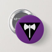 SlipperyJoe Lesbian Stolz Fahne kraftvoll Gay Femi Button (Vorne & Hinten)