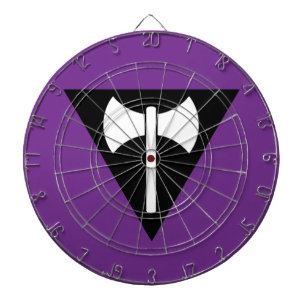 SlipperyJoe Lesbian Stolz Fahne kraftvoll Gay Femi Dartscheibe