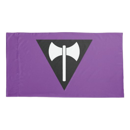 SlipperyJoe Lesbian Stolz Fahne kraftvoll Gay Femi Kissenbezug (Rückseite)