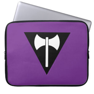 SlipperyJoe Lesbian Stolz Fahne kraftvoll Gay Femi Laptopschutzhülle