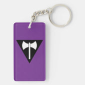 SlipperyJoe Lesbian Stolz Fahne kraftvoll Gay Femi Schlüsselanhänger (Rückseite)