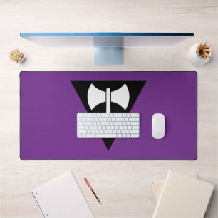 SlipperyJoe Lesbian Stolz Fahne kraftvoll Gay Femi Schreibtischunterlage