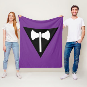SlipperyJoe lesbische Pride-Flagge mächtiges schwu Fleecedecke