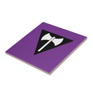 SlipperyJoe lesbische Pride-Flagge mächtiges schwu Fliese