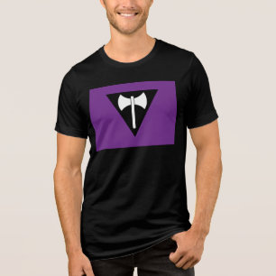 SlipperyJoe lesbische Pride-Flagge mächtiges schwu Tri-Blend Shirt