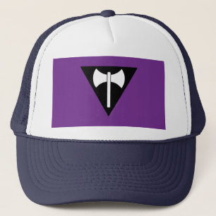 SlipperyJoe lesbische Pride-Flagge mächtiges schwu Truckerkappe