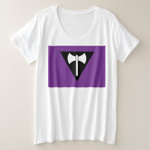 SlipperyJoe lesbische Pride-Flagge starke schwule Große Größe T-Shirt