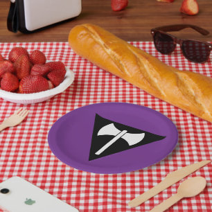 SlipperyJoe lesbische Pride-Flagge starke schwule Pappteller