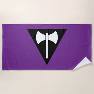 SlipperyJoe lesbische Pride-Flagge starke schwule  Strandtuch