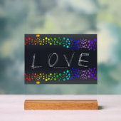 SlipperyJoe Liebe Blasen rot-orange-gelb-grün c Acrylschild (Neutral)