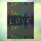 SlipperyJoe Liebe Blasen rot-orange-gelb-grün c Fensteraufkleber (Blatt 3)