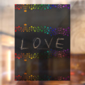 SlipperyJoe Liebe Blasen rot-orange-gelb-grün c Fensteraufkleber (Blatt 2)