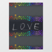 SlipperyJoe Liebe Blasen rot-orange-gelb-grün c Fensteraufkleber (Blatt)