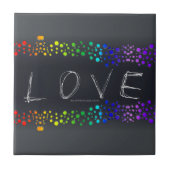 SlipperyJoe Liebe Blasen rot-orange-gelb-grün c Fliese (Vorderseite)