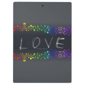 SlipperyJoe Liebe Blasen rot-orange-gelb-grün c Klemmbrett (Rückseite)