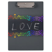 SlipperyJoe Liebe Blasen rot-orange-gelb-grün c Klemmbrett (Vorderseite)