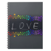 SlipperyJoe Liebe Blasen rot-orange-gelb-grün c Notizblock (Vorderseite)