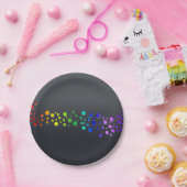 SlipperyJoe Liebe Blasen rot-orange-gelb-grün c Pappteller (Party)