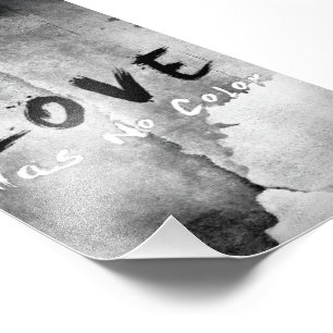 SlipperyJoe-Liebe hat keine Hautfarbe Fotodruck