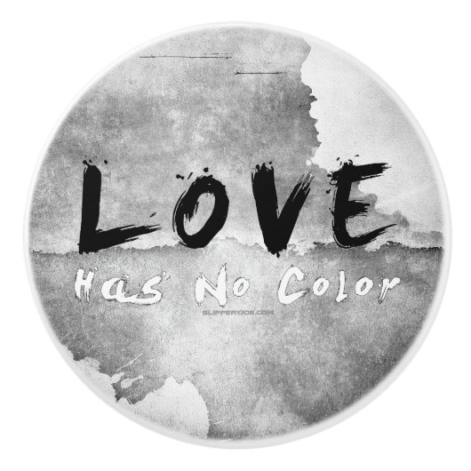 SlipperyJoe-Liebe hat keine Hautfarbe Keramikknauf (Vorderseite)