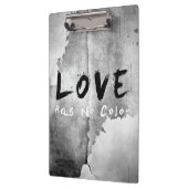 SlipperyJoe-Liebe hat keine Hautfarbe Klemmbrett (Links)