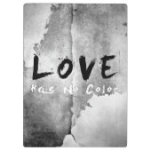 SlipperyJoe-Liebe hat keine Hautfarbe Klemmbrett (Rückseite)