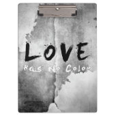 SlipperyJoe-Liebe hat keine Hautfarbe Klemmbrett (Vorderseite)