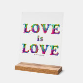 SlipperyJoe Liebe ist Liebe tropfend schmelzend dy Acrylschild (Winkel)