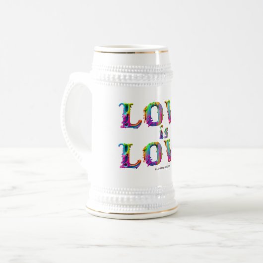 SlipperyJoe Liebe ist Liebe tropfend schmelzend dy Bierglas (Vorderseite Links)