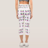 SlipperyJoe Liebe ist Liebe tropfend schmelzend dy Capri Leggings (Rückseite)