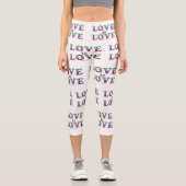 SlipperyJoe Liebe ist Liebe tropfend schmelzend dy Capri Leggings (Vorderseite)