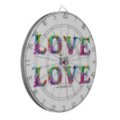 SlipperyJoe Liebe ist Liebe tropfend schmelzend dy Dartscheibe (Vorderseite Links)