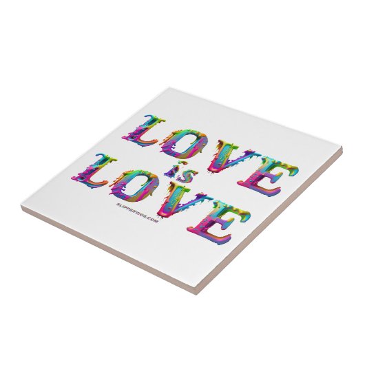 SlipperyJoe Liebe ist Liebe tropfend schmelzend dy Fliese (Seite)