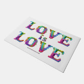 SlipperyJoe Liebe ist Liebe tropfend schmelzend dy Fußmatte (Schrägansicht)