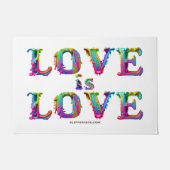 SlipperyJoe Liebe ist Liebe tropfend schmelzend dy Fußmatte (Vorderseite)