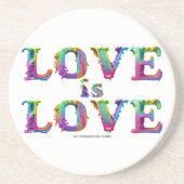 SlipperyJoe Liebe ist Liebe tropfend schmelzend dy Getränkeuntersetzer (Vorne)